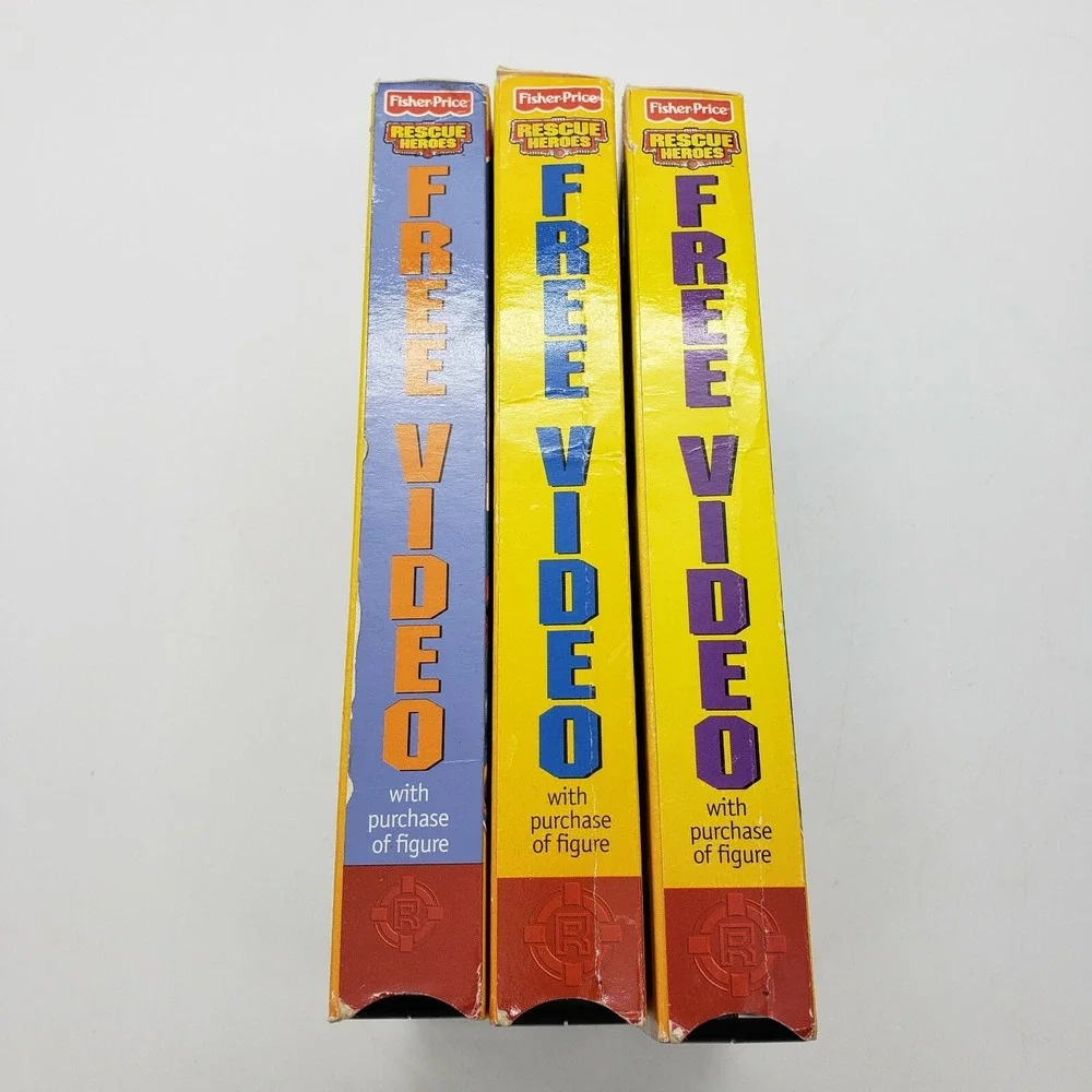 4 Fisher‎ Price Rescue Heroes Children's, 8 episodes (VHS, 2001) Tested Great